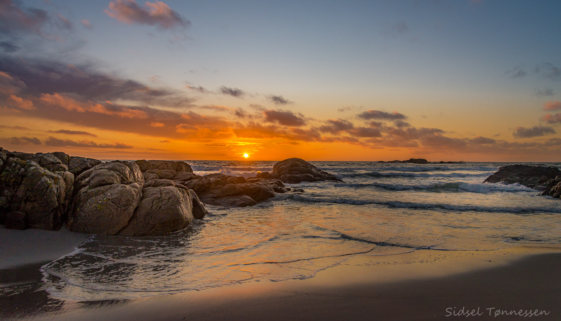 Sunset at Haviksanden beach